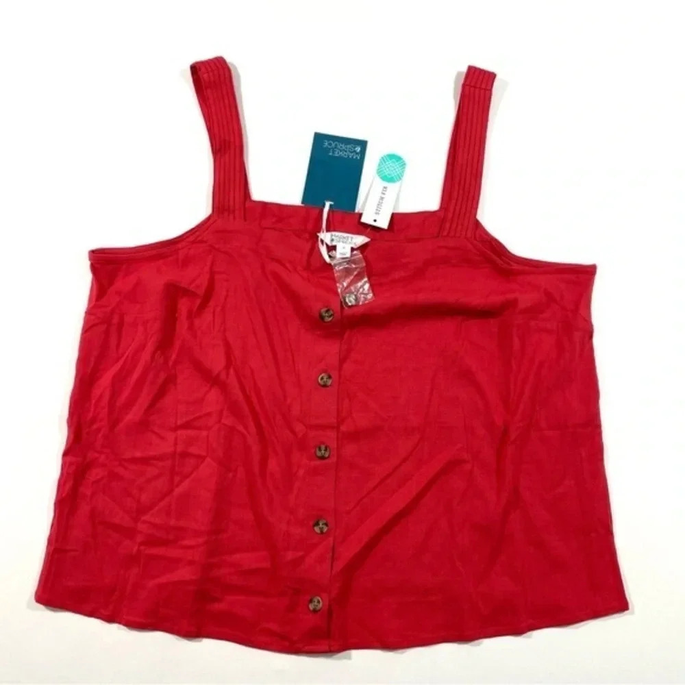 New Market & Spruce Tenley Sleeveless Button Down Blouse